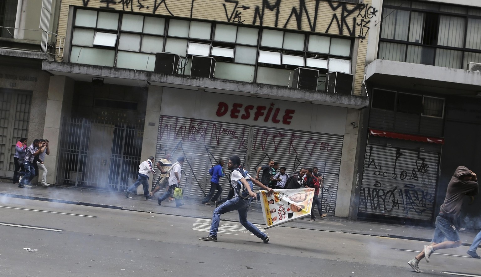 Proteste in der Innenstadt von Sao Paulo: Nachdem die Behörden ein von Obdachlosen genutztes Gebäude räumen liessen, formierte sich Widerstand in den Strassen (16. September).