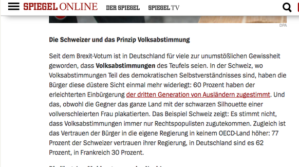 Der Schweizer und stellvertretender Auslandschef des des Mathieu von Rohr, sieht mit dem Ausgang der Abstimmung in seinem Heimatland manche Kritik am politischen Instrument Referendum widerlegt: «Das  ...