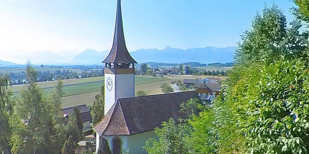 In diesem Kirchturm in Gerzensee soll eine 5G-Antenne entstehen.