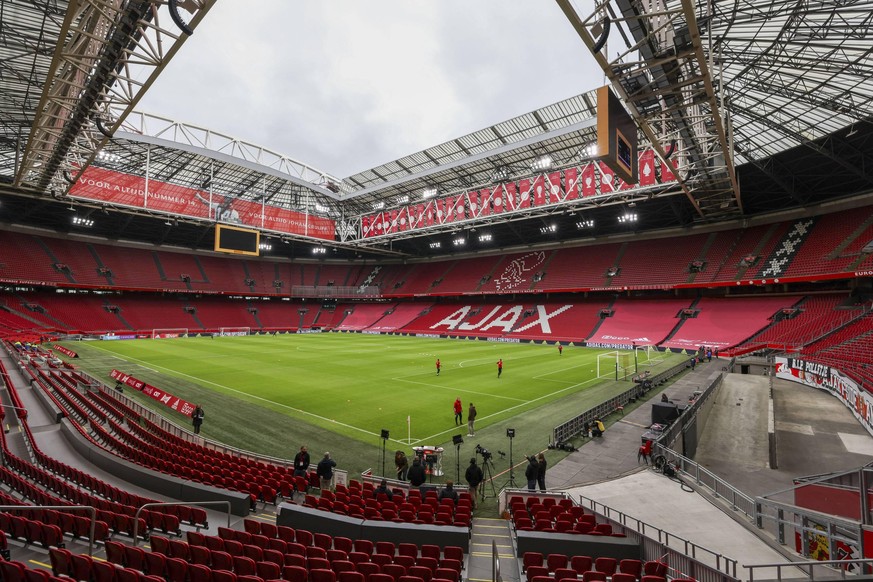 AMSTERDAM , 07-03-2021 , Johan Cruijff Arena , Dutch football , Eredivisie , season 2020 / 2021. Stadium overview before the match Ajax vs FC Groningen Ajax - Groningen PUBLICATIONxNOTxINxNED x1101970 ...