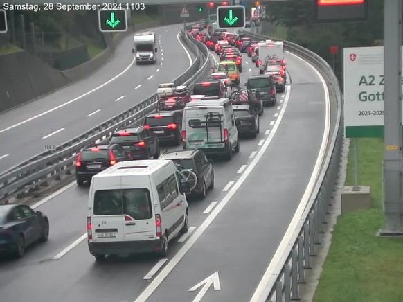 Gotthard-Nordportal am Samstagmorgen.