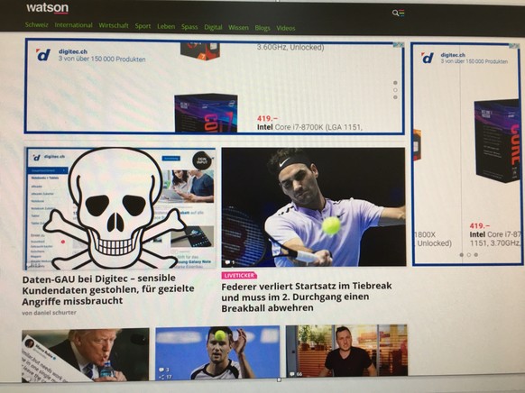 Daten-GAU bei Digitec – sensible Kundendaten gestohlen, für gezielte Angriffe missbraucht
Die Werbung ist irgendwie schlecht Platziert finde ich😂