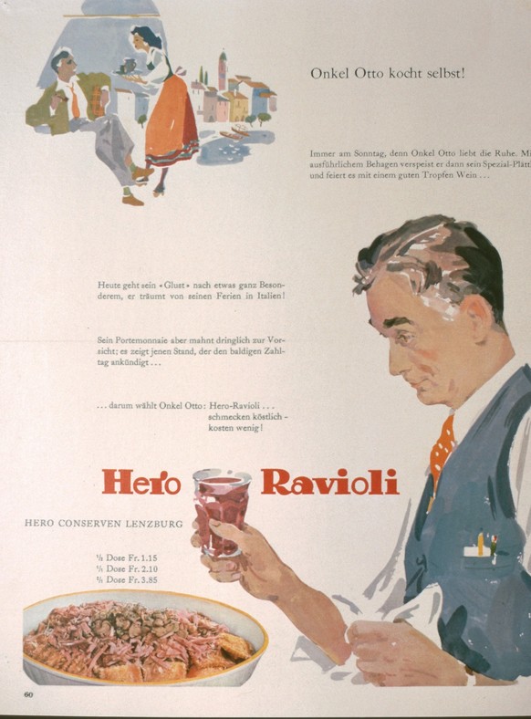 Hero Ravioli Historical history food food cooking canned ravioli canned ravioli canned goods switzerland