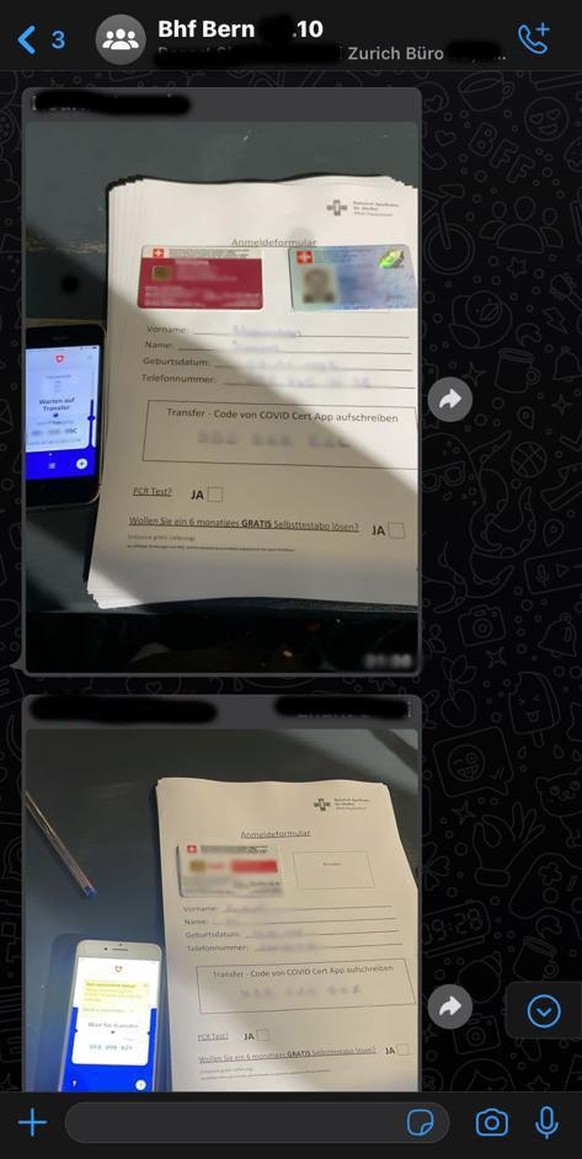 Formulare mit hochsensiblen Daten landen in Gruppenchats von Testzentren der Stoffel Apotheken.
