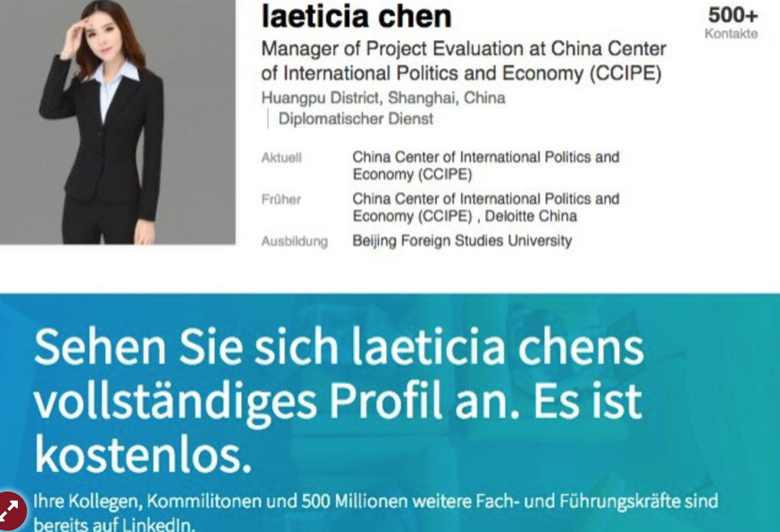 Der Verfassungsschutz machte die acht aktivsten Fake-Profile der chinesischen Geheimdienste öffentlich.&nbsp;