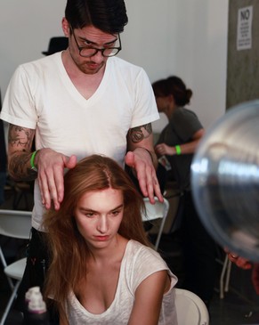 Manuela Frey an der Fashion Week in New York im September 2013.