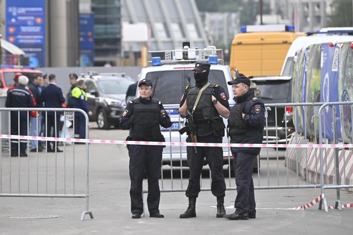Moscou après une attaque de drones.