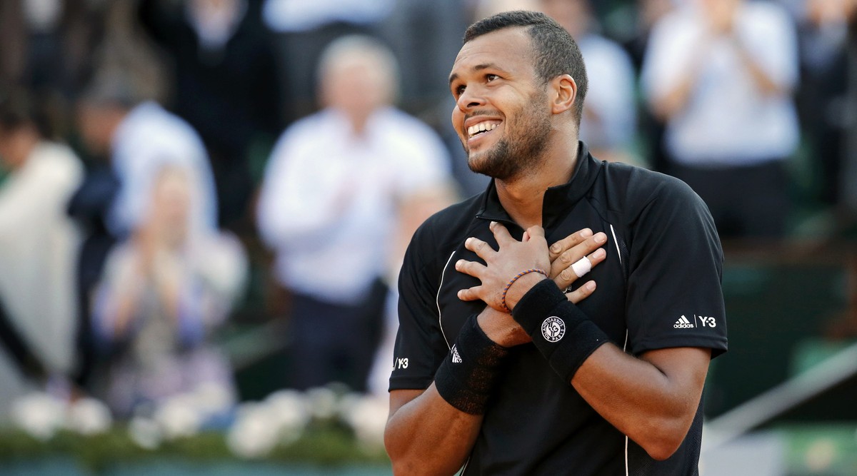 Euch gehört mein Herz, scheint Tsonga den Fans nach seinem Viertelfinal-Erfolg gegen Nishikori zu verstehen geben.