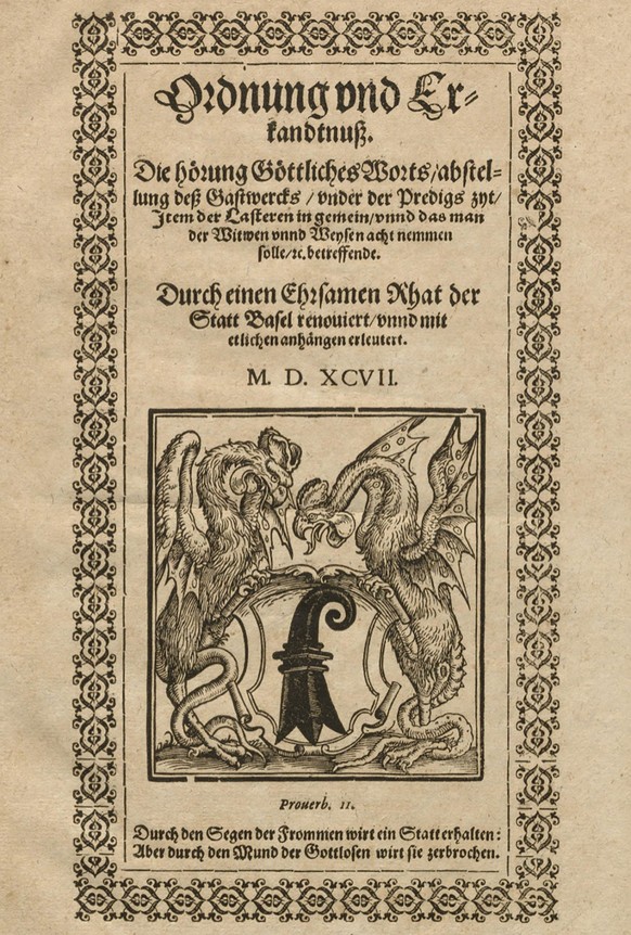 Titelblatt des Sittenmandats von Basel, 1597.
https://dls.staatsarchiv.bs.ch/records/1116806/1828969/preview?context=%2Frecords%2F1116806