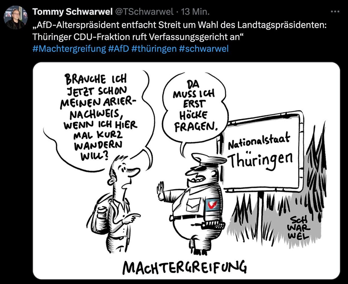 Tweet zur AfD