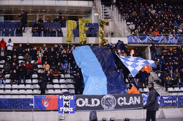 ILLUSTRATION - SUPPORTERS - TIFO FOOTBALL : Paris FC vs Lens - Dominos Ligue 2 - 02/03/2020 FEP/Panoramic PUBLICATIONxNOTxINxFRAxITAxBEL