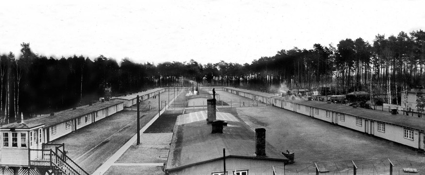 This undated photo from 1941/1942 shows the Nazi concentration camp Stutthof in Sztutowo, Poland. A 97-year-old woman charged with being an accessory to murder for her role as secretary to the SS comm ...