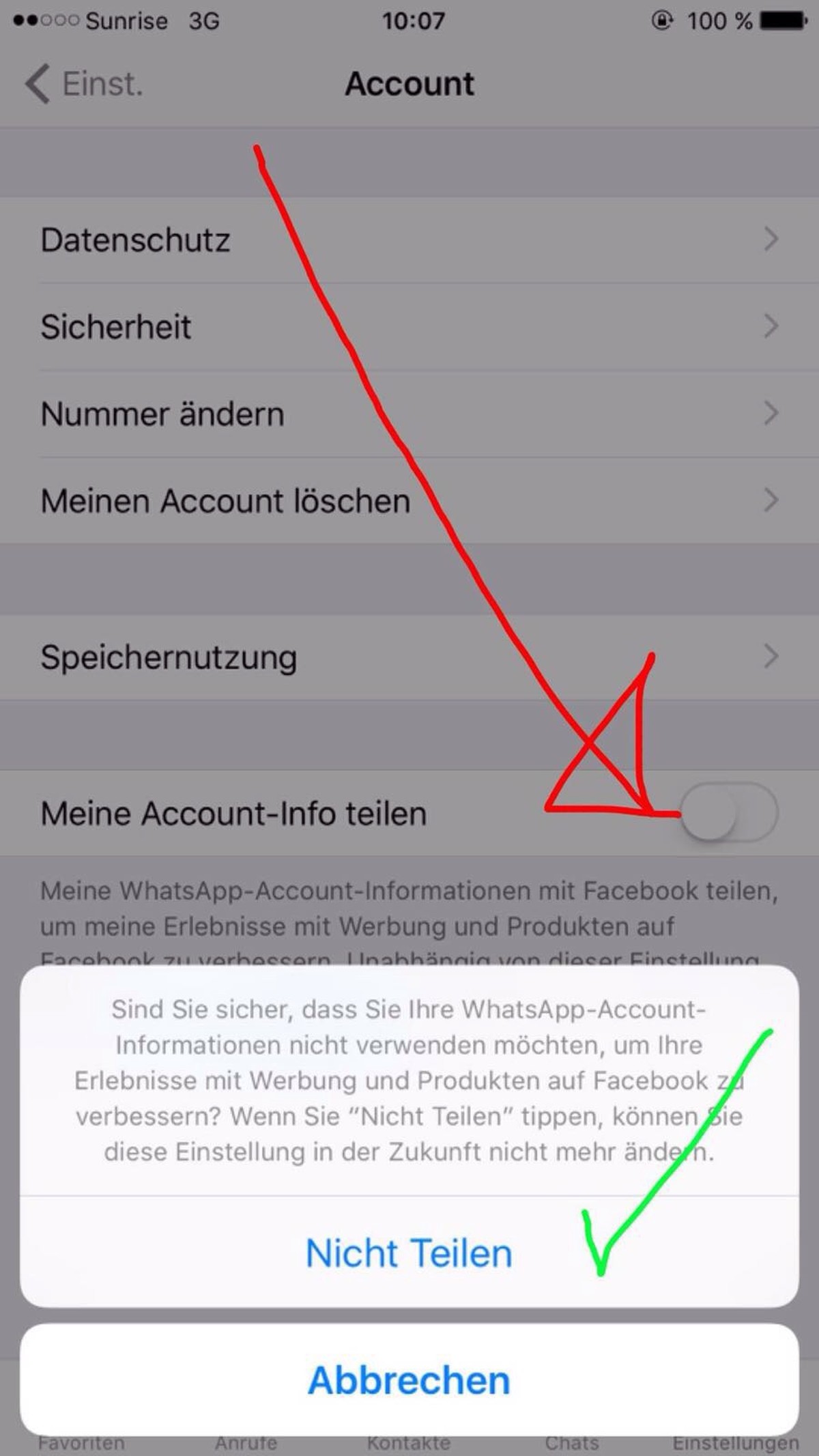 Hallöchen Watsons
Seit Tagen bekomme ich in mehreren WhatsApp-Gruppen diesen Screenshot, der angeblich zeigt, wie man verhindert dass WA meine Daten an FB weiterreicht. Ist da was dran oder ist das in ...