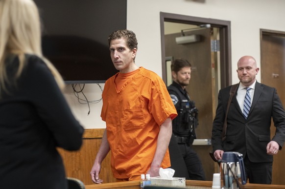 FILE - Bryan Kohberger enters the courtroom for his arraignment hearing in Latah County District Court, May 22, 2023, in Moscow, Idaho. Prosecutors say they are seeking the death penalty against Kohbe ...