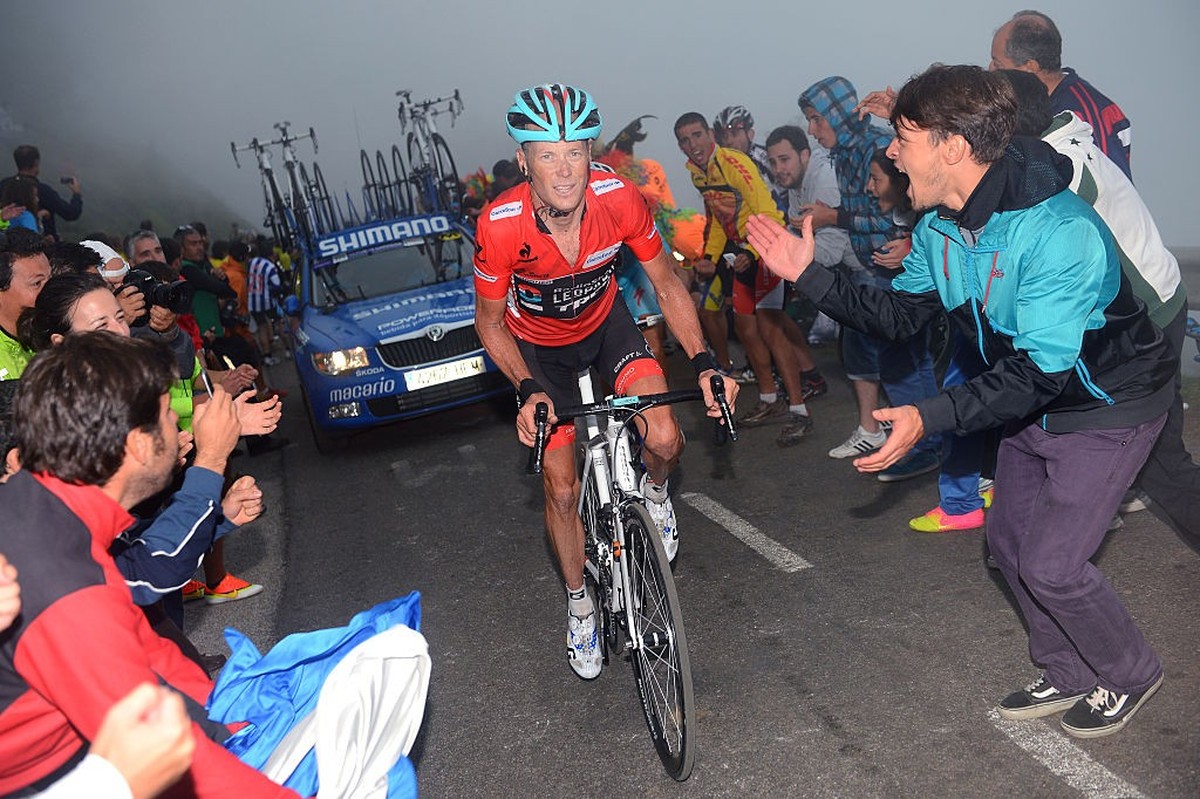 Christopher Horner lors du Tour d'Espagne 2013, qui s'envole vers le sacre.