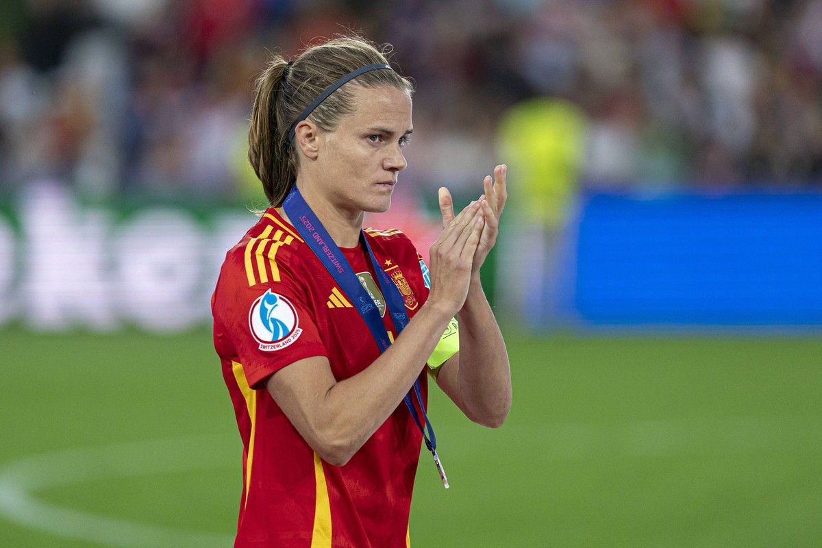 Basel, Switzerland, July 27th 2025 Irene Paredes 4 Spain after the UEFA Womens EURO 2025 Final match between England and Spain at St. Jakob-Park in Basel, Switzerland. Priscila B�tler / SPP PUBLICATIO ...