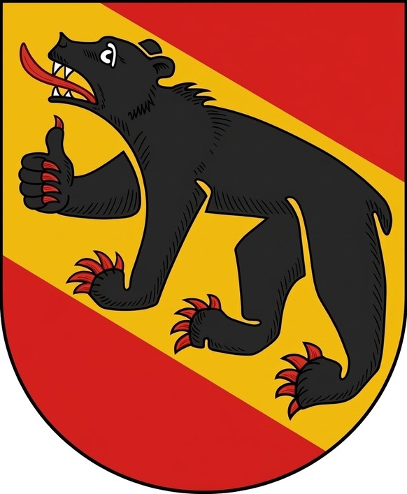 Berner Bär ohne Schnäbi im Wappen