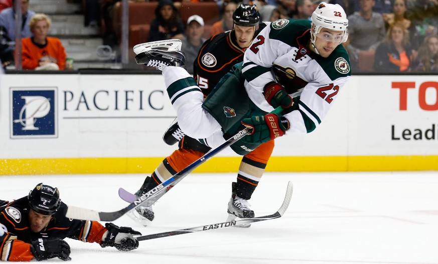 Zwei Schüsse aufs Tor und ein Check: Nino Niederreiter kommt in Anaheim nicht auf Touren.