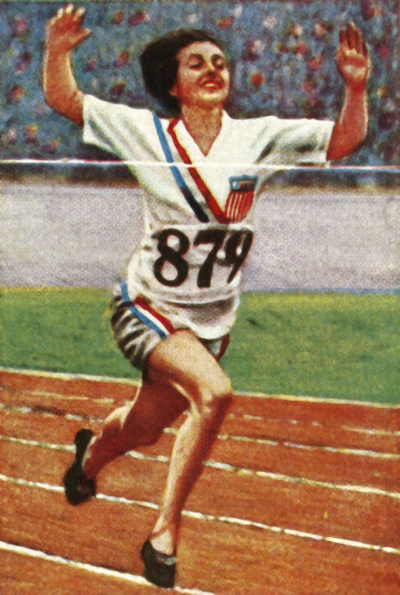 RECORD DATE NOT STATED American athlete Betty Robinson, winner of the women s 100m, 1928. Creator: Unknown. Copyright:xhembra,mujeres,mujer,gente,deporte,cinta,pas,color,elxganar,Amsterdam,Olimpiadas, ...