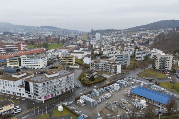 Eine Uebersicht ueber die Gemeinde von Horw im Kanton Luzern am Dienstag, 11. Februar 2025. (KEYSTONE/Urs Flueeler).