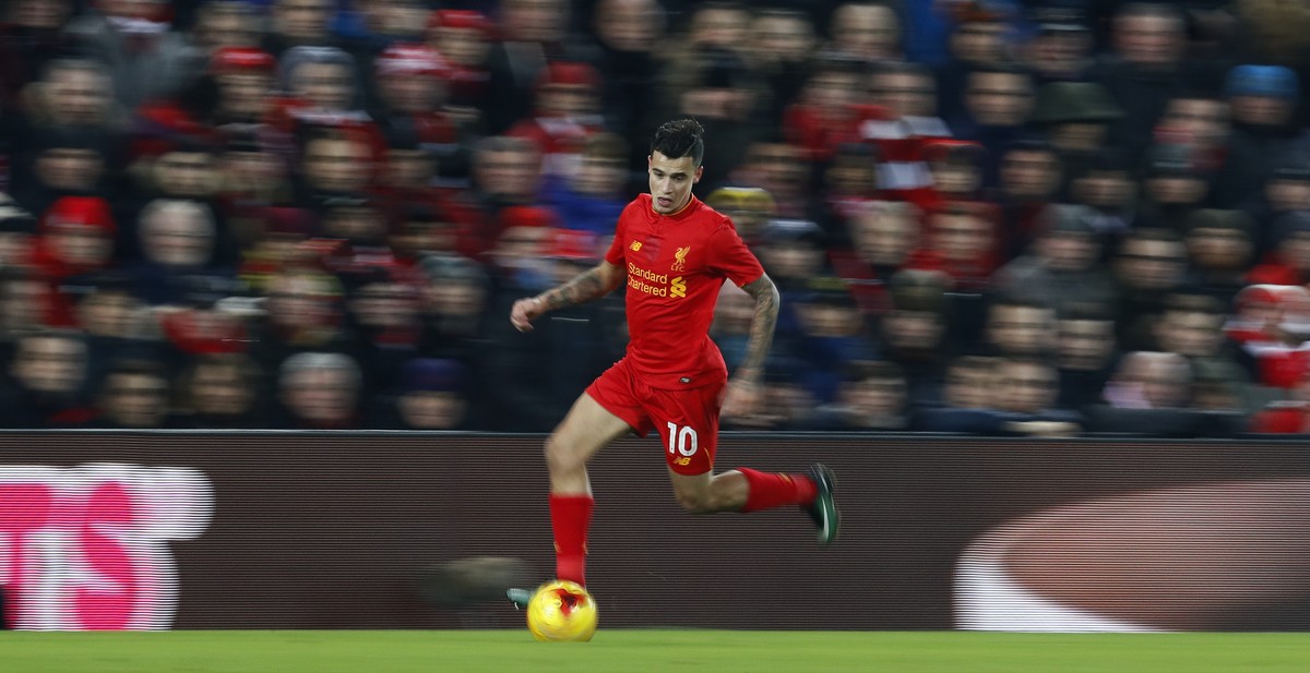 Britain Football Soccer - Liverpool v Southampton - EFL Cup Semi Final Second Leg - Anfield - 25/1/17 Liverpool's Philippe Coutinho in action Action Images via Reuters / Jason Cairnduff Livepic E ...
