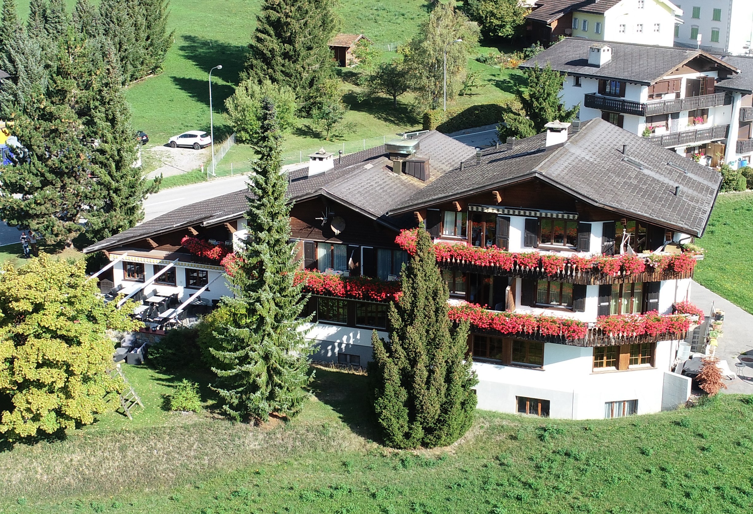 Mit der Ruhe ist es vorbei: Das Hotel Belfort in Alvaneu im Graubünden.