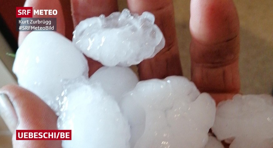 Hagel-Gewitter zogen am Samstag über die Schweiz – auch am Sonntag bleibt es nass.