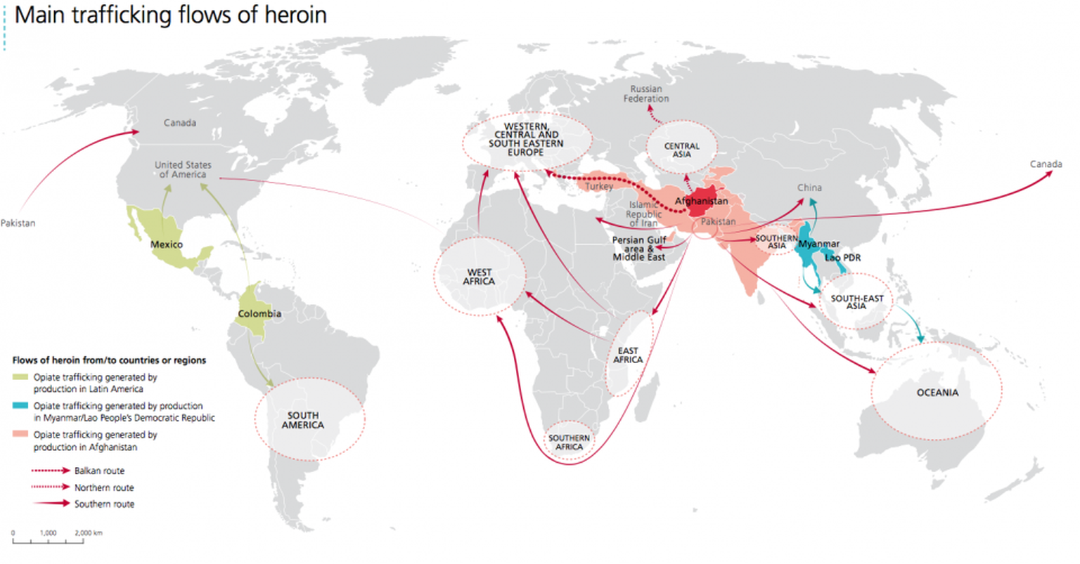 In 2015, the global opiate market appeared to be stable despite important regional changes.