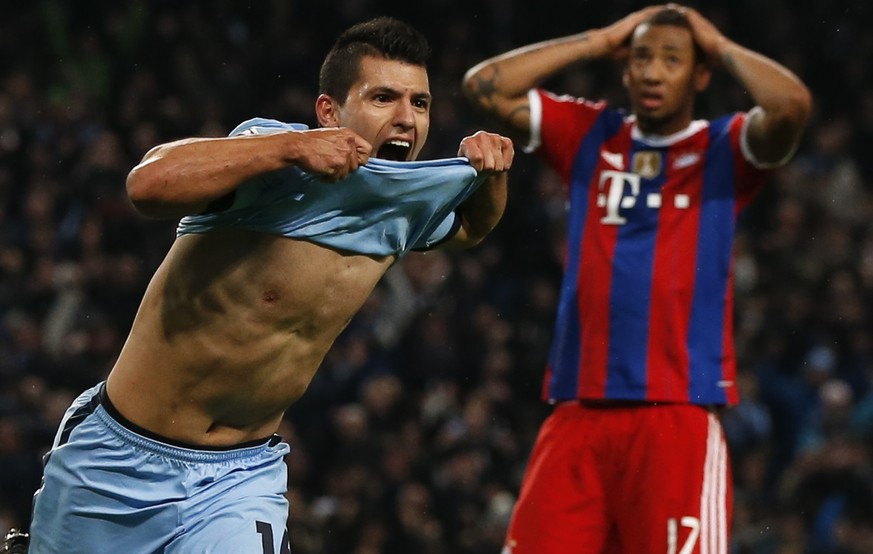 Aguero zerpflückt die Bayern im Alleingang.