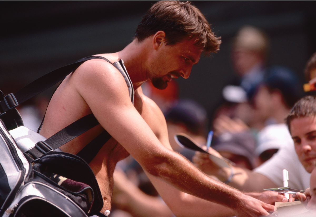 Ivanisevic nach seinem Triumph in Wim