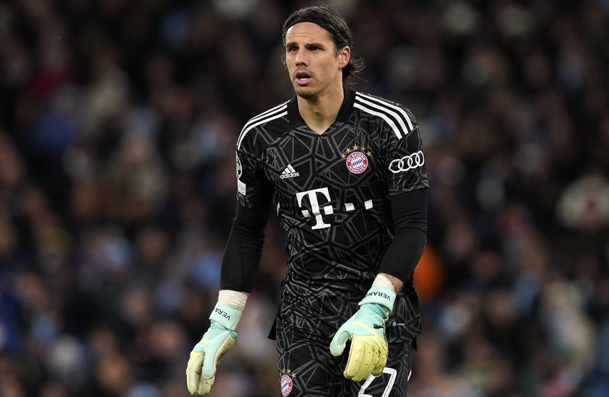 Manchester, England, 11th April 2023. Yann Sommer of Bayern Munich during the UEFA Champions League match at the Etihad Stadium, Manchester. Picture credit should read: Andrew Yates / Sportimage EDITO ...