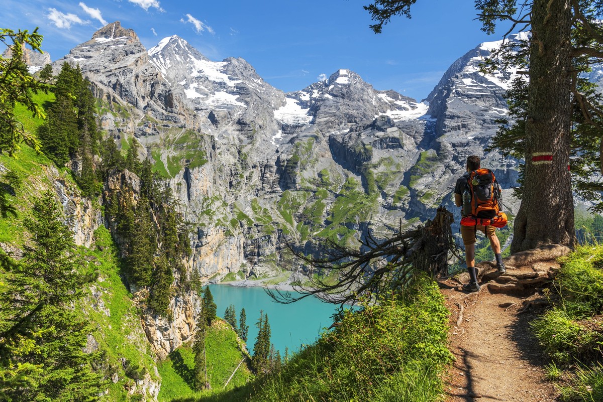 Voici pourquoi il faut se méfier des app&amp;#039; de randonnée en Suisse, ici le lac d&amp;#039;Oeschinen.