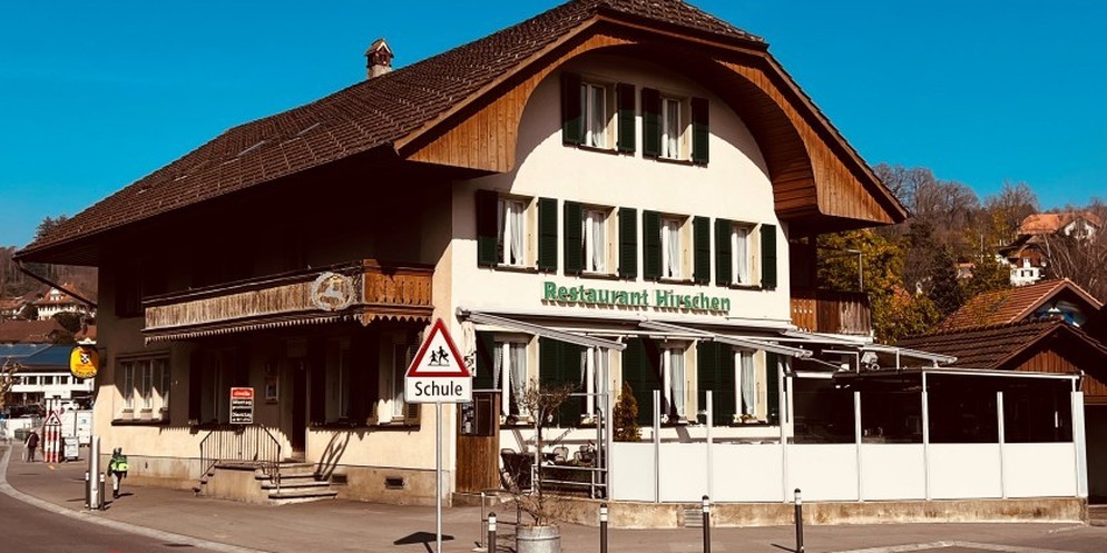 Das Restaurant Hirschen an der Bahnhofstrasse 7 in Worb.