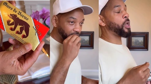 Will Smith probiert Schweizer Schoggi.