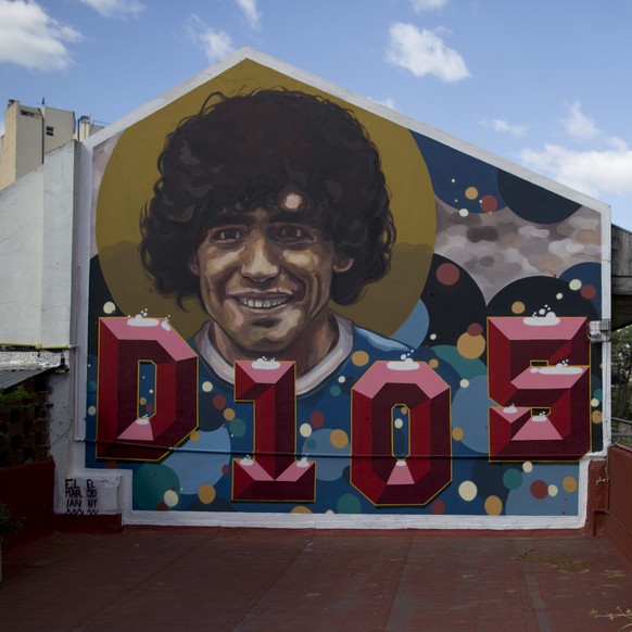 D10S – Wandgemälde in Buenos Aires.