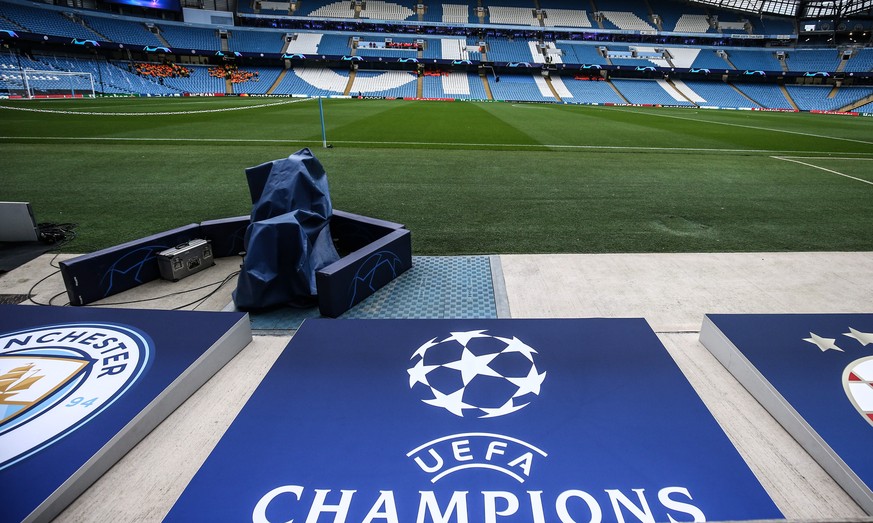 epa08543027 (FILE) - General view of the Etihad Stadium before the UEFA Champions League soccer match between Manchester City and GNK Dinamo Zagreb in Manchester, Britain, 01 October 2019 (reissued 13 ...