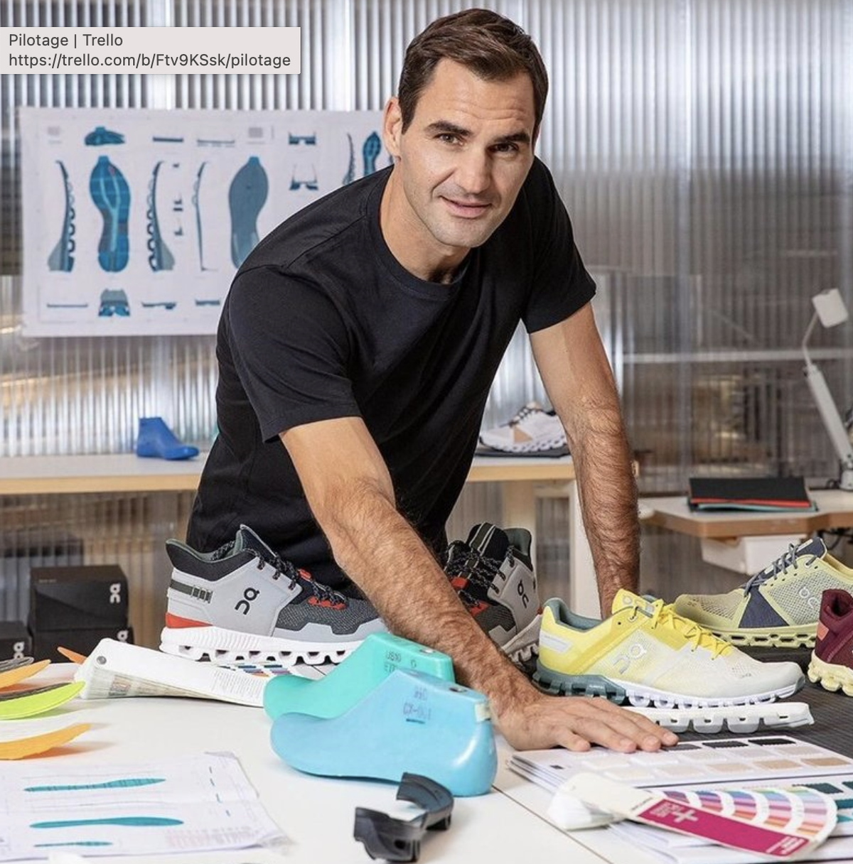 Roger Federer est actionnaire et ambassadeur de la marque On depuis 2019.