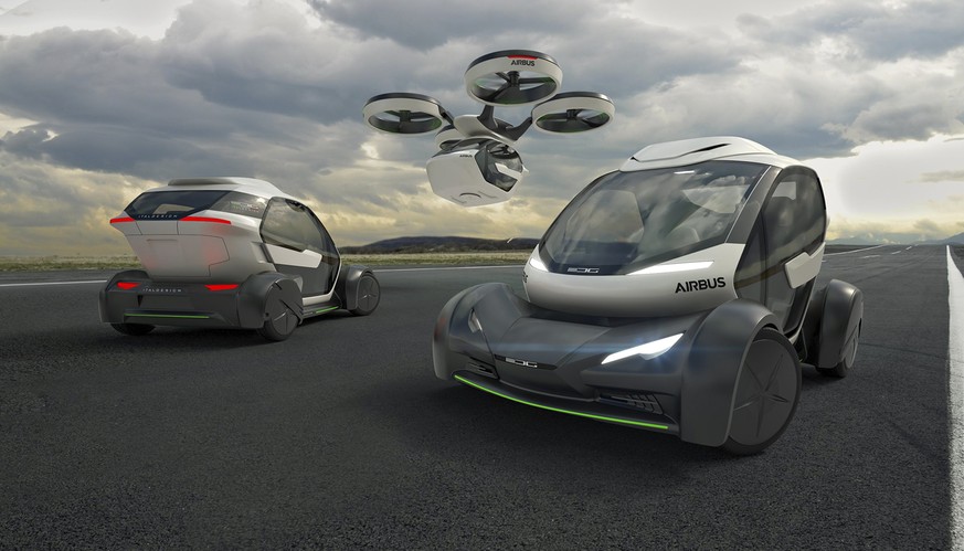 epa05836996 An undated handout photo made available by Airbus on 07 March 2017 shows an artist&#039;s impression of the Pop.Up concept vehicle. The modular vehicle &#039;Pop.Up&#039; was designed by A ...