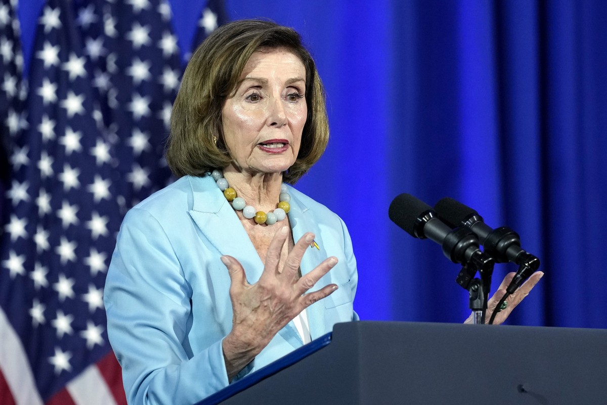 FILE - Rep. Nancy Pelosi, D-Calif., speaks during an event in Washington, June 23, 2023. Democrats at the highest levels are making a critical push for President Joe Biden to reconsider his election b ...