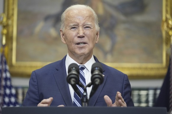 President Joe Biden delivers remarks on the death of Russian opposition leader Alexei Navalny, in the Roosevelt Room of the White House, Friday, Feb. 16, 2024, in Washington. (AP Photo/Evan Vucci)