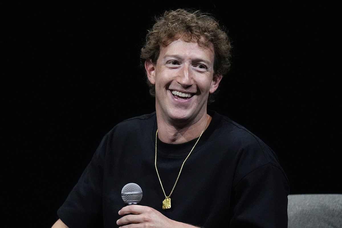 FILE - Mark Zuckerberg, chief executive officer of Meta, speaks at the SIGGRAPH 2024 conference on computer graphics and interactive techniques, July 29, 2024, in Denver. Meta reports earnings on Wedn ...