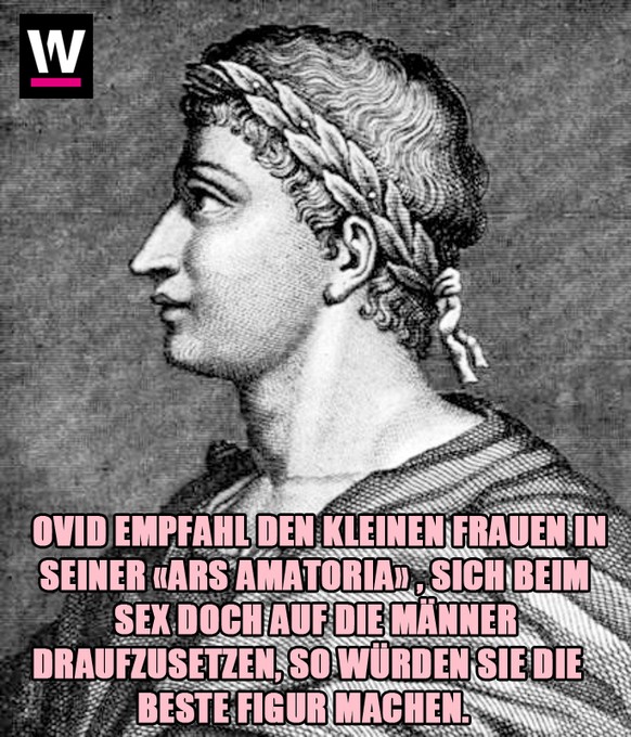 Der römische Dichter Publius Ovidius Naso, kurz Ovid (43 v. Chr.-17 n. Chr.).
