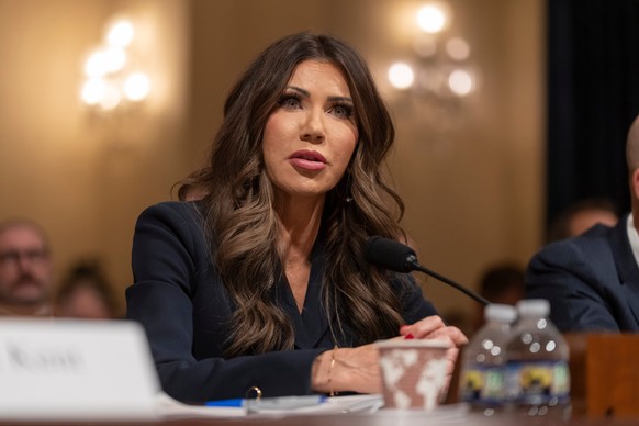 Homeland Security Secretary Kristi Noem appears before the House Committee on Homeland Security on Capitol Hill in Washington, Thursday, Dec. 11, 2025. (AP Photo/Mark Schiefelbein)
Kristi Noem