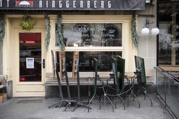 Einmal mehr sind die Restaurants in der Schweiz wie hier in Bern zu.