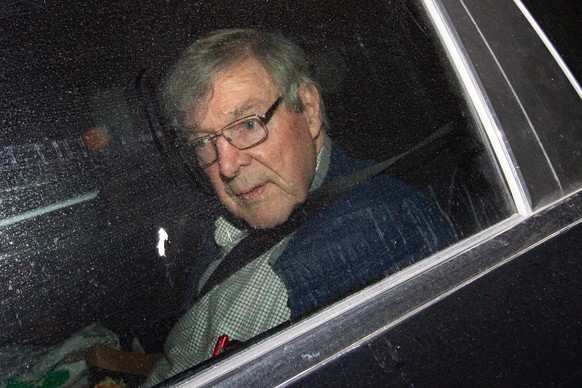 epa08350347 Cardinal George Pell arrives at the Seminary of the Good Shepherd in Sydney, Australia, 08 April 2020. After 405 days behind bars, Pell, the Vatican&#039;s former financial controller, was ...
