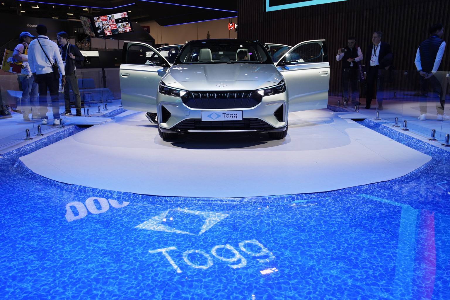 The Togg T10F electric car is displayed during the CES tech show, Wednesday, Jan. 10, 2024, in Las Vegas. (AP Photo/John Locher)