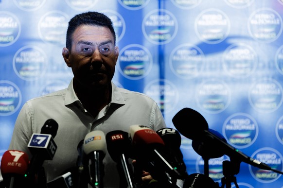 June 14, 2026, Rome, Italia, Italy: Roberto Vannacci s press conference during the final day of the Constituent Assembly of Futuro Nazionale, Rome, June 14, 2026 Rome Italy PUBLICATIONxINxGERxSUIxAUTx ...