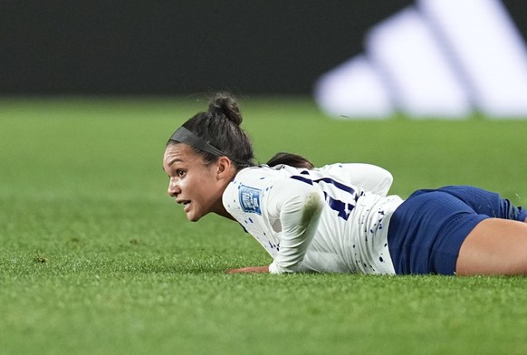 August 01 2023: Sophia Smith USA on the ground during a game, , at , , . /CSM USA - ZUMAc04_ 20230801_zma_c04_231 Copyright: xKimxPricex