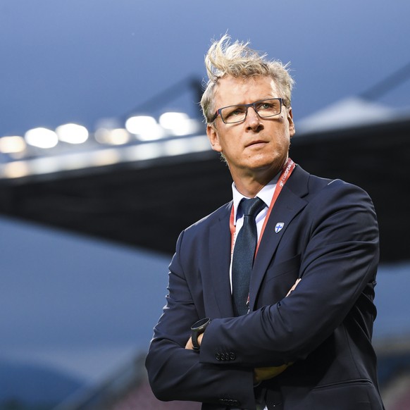 Finland&#039;s coach Markku Kanerva, during the UEFA Euro 2020 Qualifying, Group J soccer match between Liechtenstein and Finland, on Tuesday, June 11, 2019, in Vaduz, Liechtenstein. (KEYSTONE/Gian Eh ...