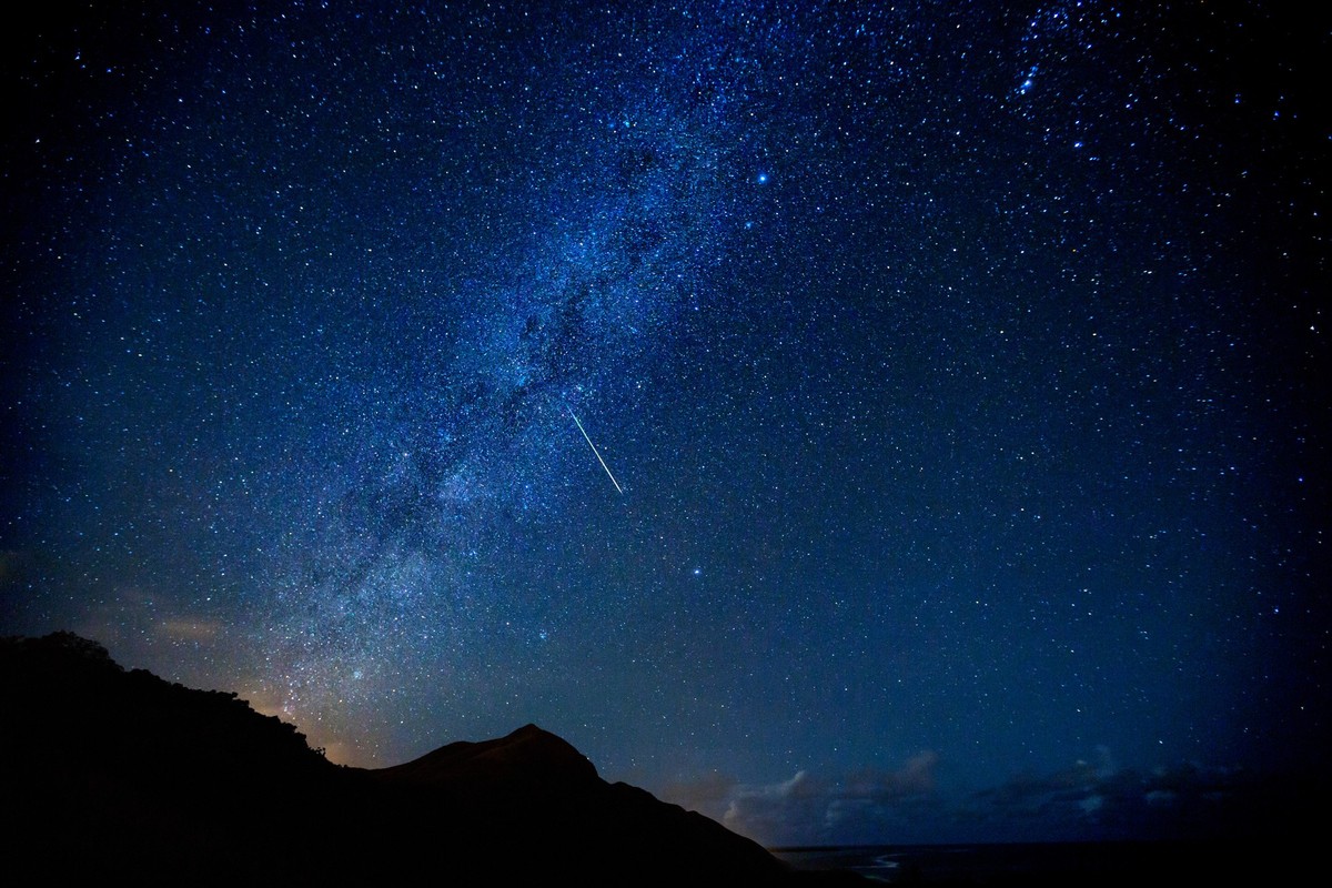 Die Milchstrasse während des Leoniden-Meteorschauers.